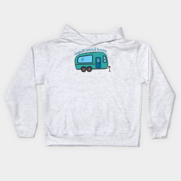 Georgia RV Camping and Recreation Kids Hoodie by wildmagnolia